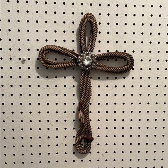 Other - Rustic Rope Wall Cross with Gem Accent